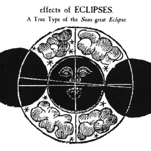 ASTROLOGY - ECLIPSES A woodcut illustrating the effect of one of the seven eclipses ASTROLOGY - ECLIPSES A woodcut illustrating the effect of one of the seven eclipses