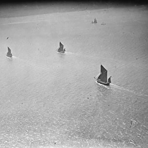 Barge race. aerial view. 1935