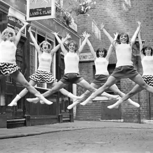 The Beat Girls Print, a photograph of six women dancing The Beat Girls Print, a photograph of six women dancing
