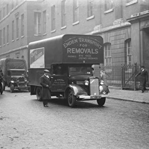 A Bedford truck belonging to Emden Transport, a removals company. 1937