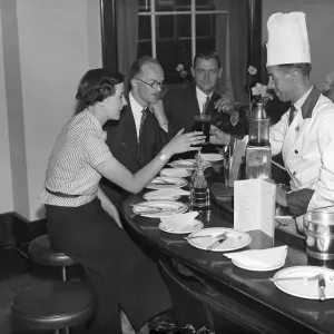 Britains first railway station snack bar opened at Paddington. The first lunch Britains first railway station snack bar opened at Paddington. The first lunch