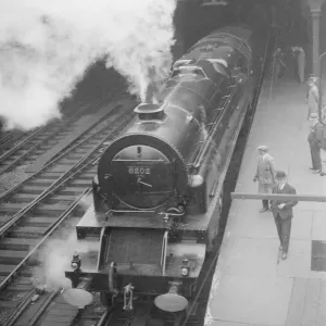 Print of Britain's first turbine-driven locomotive at Euston, June 1935