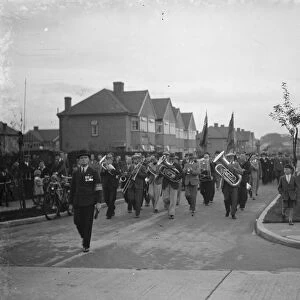 British Legion parade in Blackfen and Lamorbey, Sidcup, London. 1938