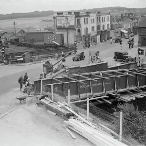 Swanley Bridge Widening Print, 1938 Swanley Bridge Widening Print, 1938
