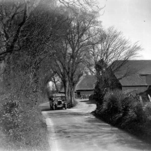 Bus on a country lane. 1934