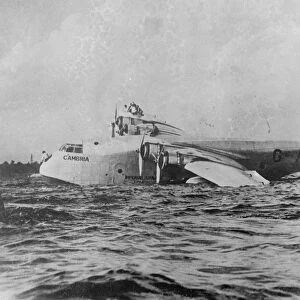 The Cambria listing over as members of the crew tried to balance her after the clash