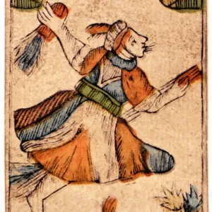 Rheinish Cartomancy Playing Cards The Witch (Hex) Print 1750 Rheinish Cartomancy Playing Cards The Witch (Hex) Print 1750