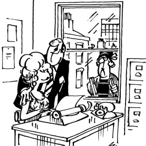 Cartoon by Sax The husband is caught out chatting up his secretary Usually paying Cartoon by Sax The husband is caught out chatting up his secretary Usually paying