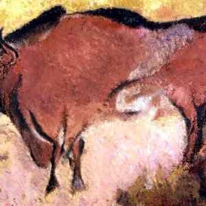 Print of a Bison in Prehistoric Cave Art Print of a Bison in Prehistoric Cave Art