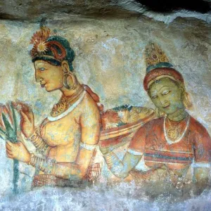 CAVE PAINTINGS Print of Two Cloud Maidens CAVE PAINTINGS Print of Two Cloud Maidens
