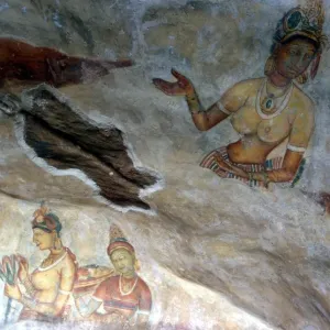 CAVE PAINTINGS Frescoes (detail) of the cloud maidens, or lightening princesses CAVE PAINTINGS Frescoes (detail) of the cloud maidens, or lightening princesses