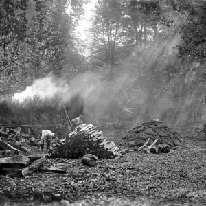 New Forest Charcoal Burning Print