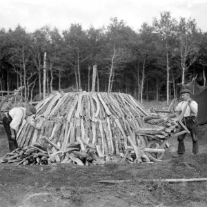 Charcoal burning for the trenches in the New Forest Charcoal burning for the trenches in the New Forest