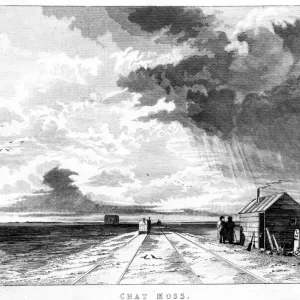Chat Moss threatened the completion of the Liverpool and Manchester Railway, until