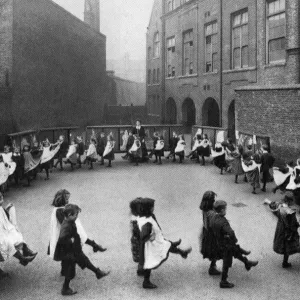 Children in a London council school learn the first steps in dancing. 1908 Children in a London council school learn the first steps in dancing. 1908