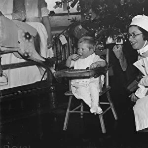 Christmas at the childrens ward of Erith Hospital, London. 1938