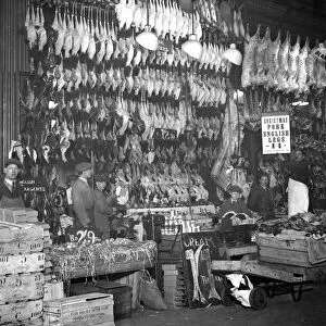 Christmas poultry at Leadenhall Market. 16 December 1927