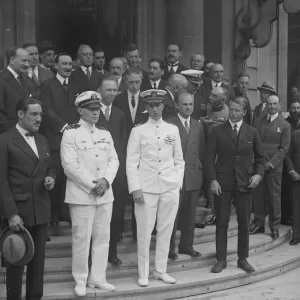 Commander Byrd and his three companions arrive at the Gare St Lazare after their Commander Byrd and his three companions arrive at the Gare St Lazare after their
