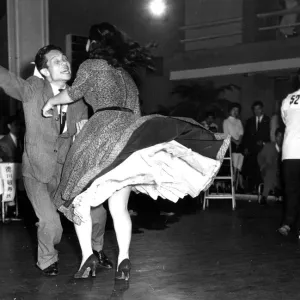 1950s Couple Dancing Jive Print 1950s Couple Dancing Jive Print