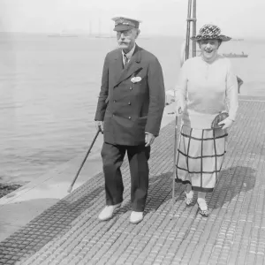 Cowes week opens Mrs Bennett Hasset and Lord Dunraven 1 August 1921 Cowes week opens Mrs Bennett Hasset and Lord Dunraven 1 August 1921
