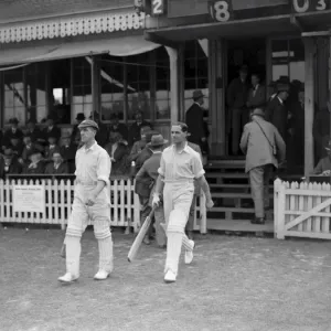 Cricket at Tonbridge, Kent versus Yorkshire Herbert Sutcliffe and Percy Holmes Cricket at Tonbridge, Kent versus Yorkshire Herbert Sutcliffe and Percy Holmes