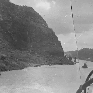 Culebra Cut, Panama Canal, an artificial valley that cuts through the continental Culebra Cut, Panama Canal, an artificial valley that cuts through the continental
