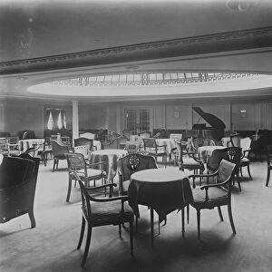 The Cunard liner Scythia 1st Class Lounge October 1921