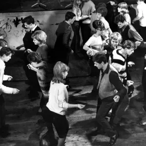Vintage Print of Young People Dancing The Twist Vintage Print of Young People Dancing The Twist