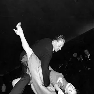 Dancing the jive or jitterbug 1950s dance / dancing / party season / celebration