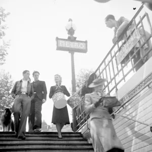 Day in the life of a Midinette. A Parisian salesgirl travelling on the Metro to Day in the life of a Midinette. A Parisian salesgirl travelling on the Metro to