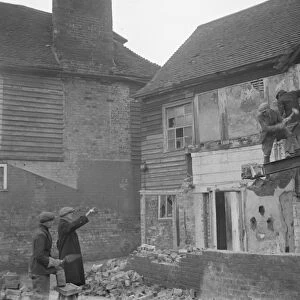 Demolition of the old Shoreham Paper Mill. 10 February 1936