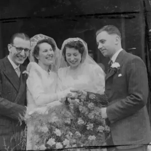 Double hitch up. Sisters Joan and Hope Connor had a double wedding at Holy Trinity Church Double hitch up. Sisters Joan and Hope Connor had a double wedding at Holy Trinity Church