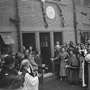 Duchess of Gloucester opens new East End flats built by Church Army. After opening