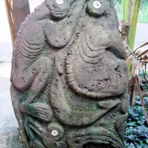 Easter Island Sculptured representation of the bird men of Easter Island and Polynesian Easter Island Sculptured representation of the bird men of Easter Island and Polynesian