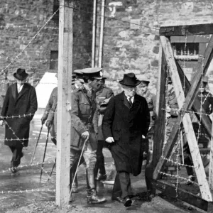 Easter rising, Dublin The Prime Minister Herbert Asquith leaving the barbed-wire Easter rising, Dublin The Prime Minister Herbert Asquith leaving the barbed-wire