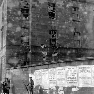 Easter Rising (originally captioned The Dublin rebellion) Damage done to Easter Rising (originally captioned The Dublin rebellion) Damage done to