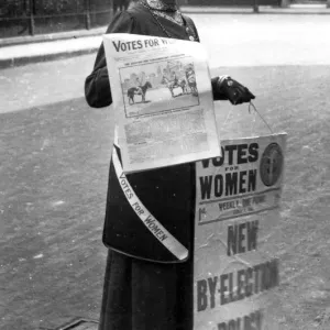 English Suffragette Feminist Newspaper Print, 1908 English Suffragette Feminist Newspaper Print, 1908