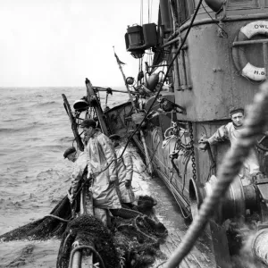 North Sea Trawler Hauling Nets Print