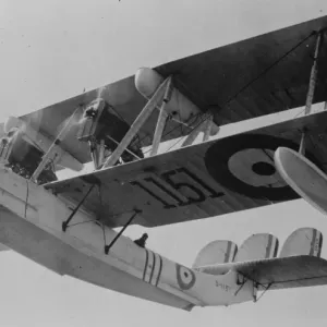 Flying boat. Ex Kings flight from his capital. The Vickers Victoria about to Flying boat. Ex Kings flight from his capital. The Vickers Victoria about to