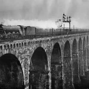 Print of The Flying Scotsman in non-stop mode Print of The Flying Scotsman in non-stop mode