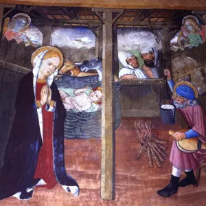 France Savoy Lanslevillard St. Sebastian Chapel Nativity Print France Savoy Lanslevillard St. Sebastian Chapel Nativity Print