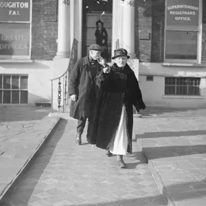 Friends of 51 years married at London register office. Mr Henry Bailey, a Kennington greengrocer