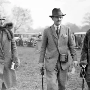 Garth Hunt Point to Point races at Arborfield, Berkshire. Miss Joan Coston, Major