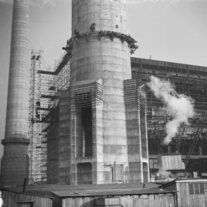 A general view of the new coal electric power station under construction near Dartford