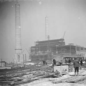 A general view of the new coal electric power station under construction near Dartford