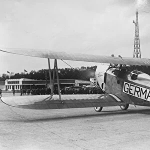 Germany to New York flight. The Germania to be piloted by Konnecke. 1927
