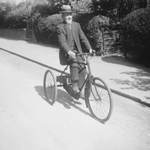 Going the pace at 90. Mr G Salmon, of Harpenden Midland Railway station, who Going the pace at 90. Mr G Salmon, of Harpenden Midland Railway station, who