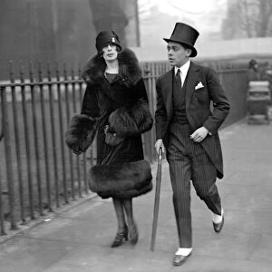 At the Gordon Duff-Craven Wedding. Mrs Frank D Arcy and her son Norman. 2 February 1927