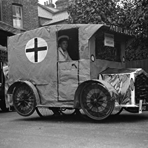 Gravesend Carnival. A decorated vehicle ( Ambulance ) 1937