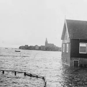 Great floods in Holland, The Isle of Marken has been totally inundated by the waves Great floods in Holland, The Isle of Marken has been totally inundated by the waves